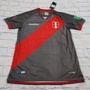 Peru National Team Marathon MENS SIZE S Gray Soccer Football Jersey Shirt